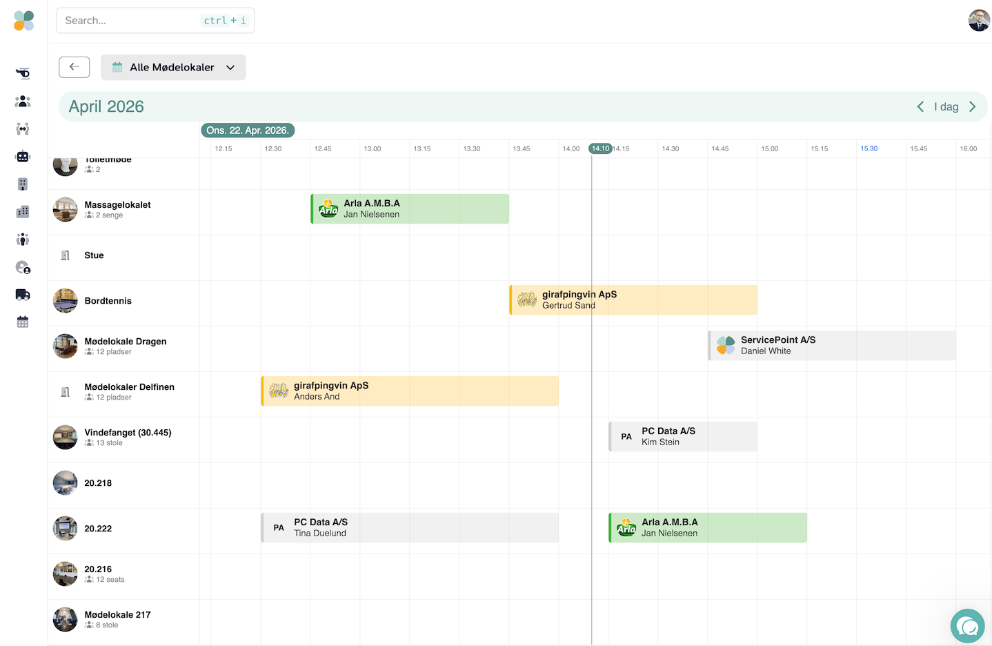 Senbee Scheduling booking interface